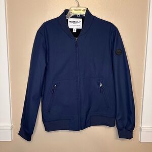 William Rast Men’s Softball Shell Bomber Jacket Justin Timberlake Sz Medium Blue